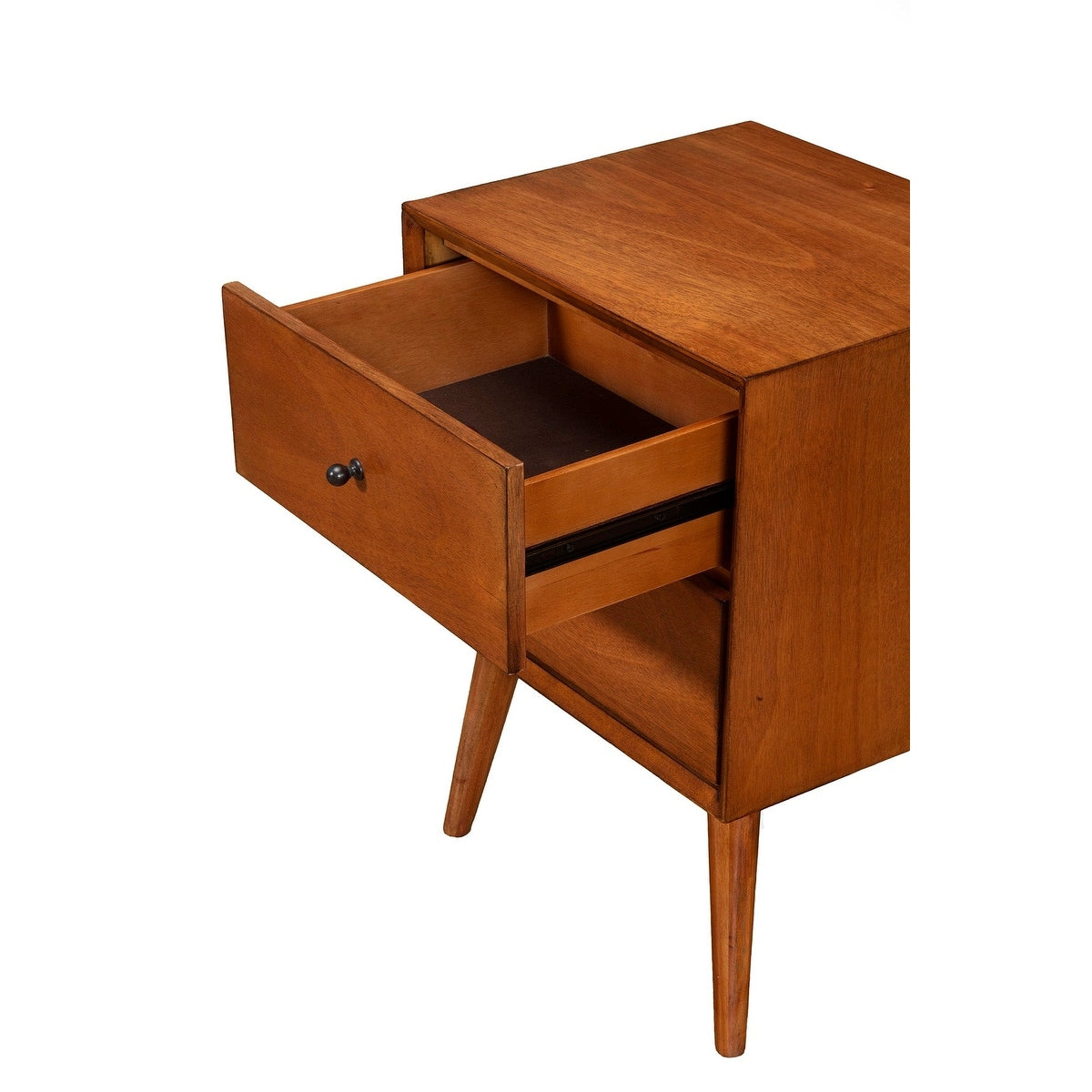 Mid-century Wood/Veneer 2-drawer Nightstand