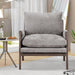 Mid-century modern velvet upholstered chair, lounge chair with padded seat cushion for living room, bedroom, studio