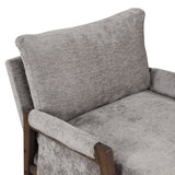 Mid-century modern velvet upholstered chair, lounge chair with padded seat cushion for living room, bedroom, studio