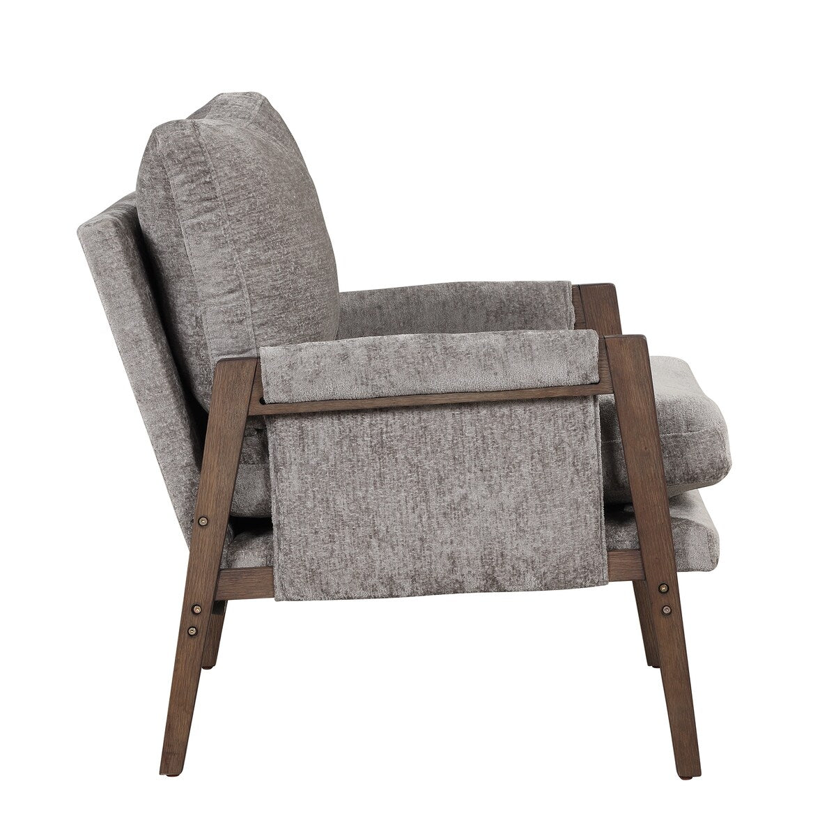 Mid-century modern velvet upholstered chair, lounge chair with padded seat cushion for living room, bedroom, studio