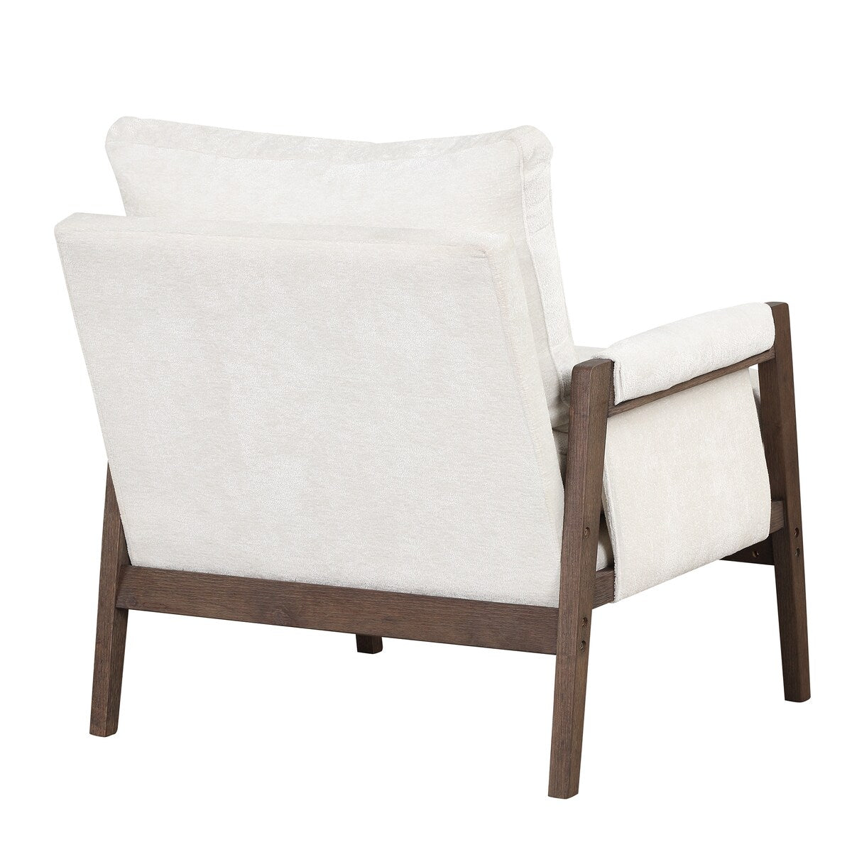 Mid-century modern velvet upholstered chair, lounge chair with padded seat cushion for living room, bedroom, studio