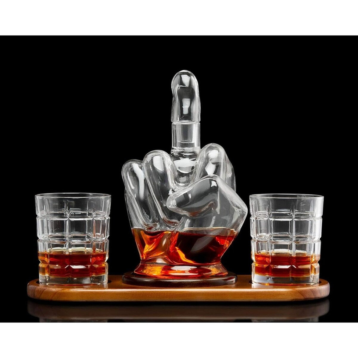 Middle Finger Whiskey Decanter Set - Middle Finger