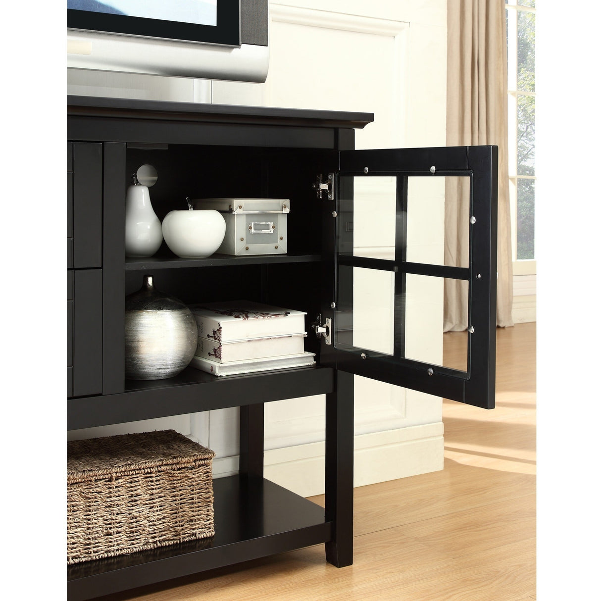 Middlebrook 52-inch Black Buffet Cabinet TV Console