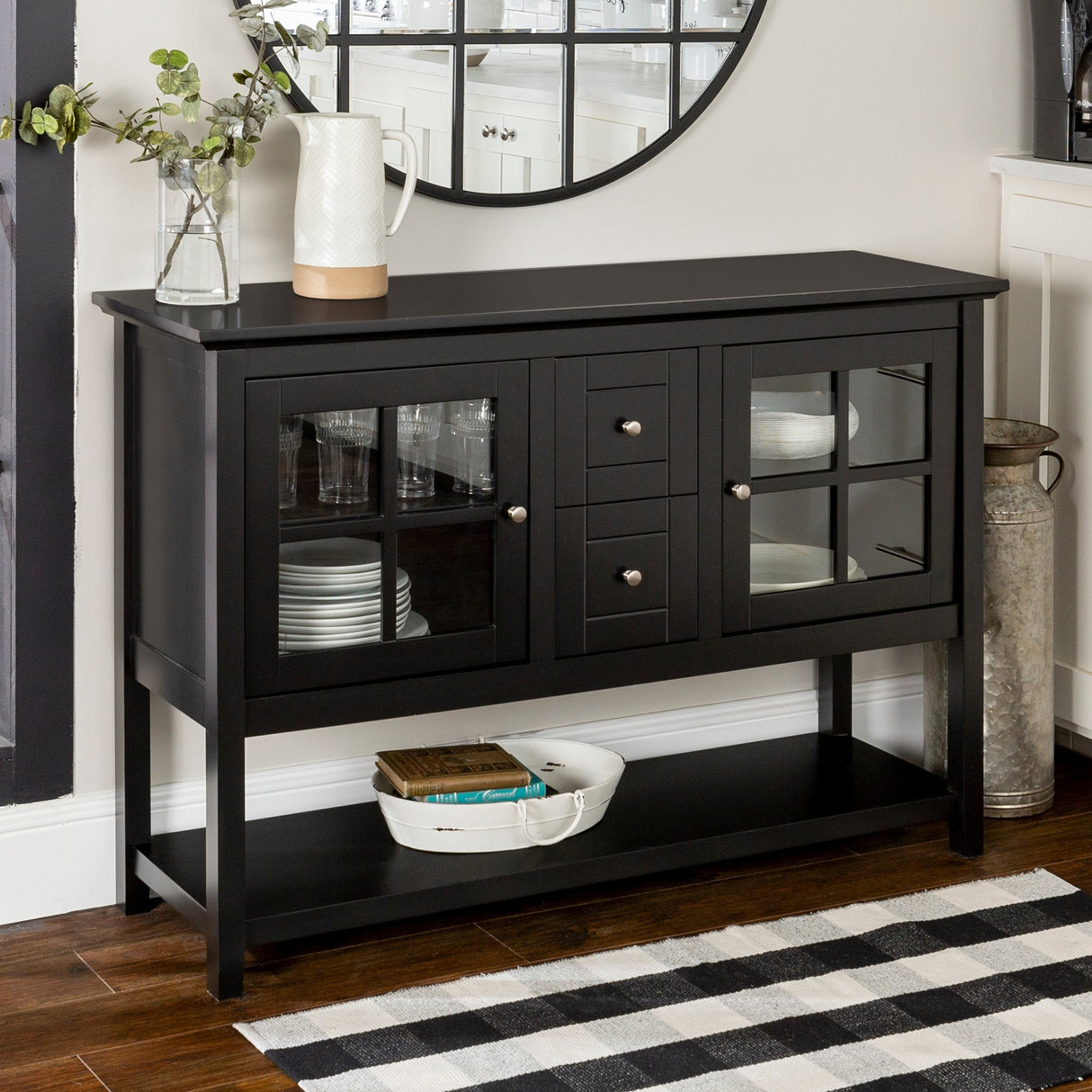 Middlebrook 52-inch Black Buffet Cabinet TV Console