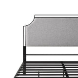 Middlebrook Designs Upholstered Curved Metal Queen Bedframe