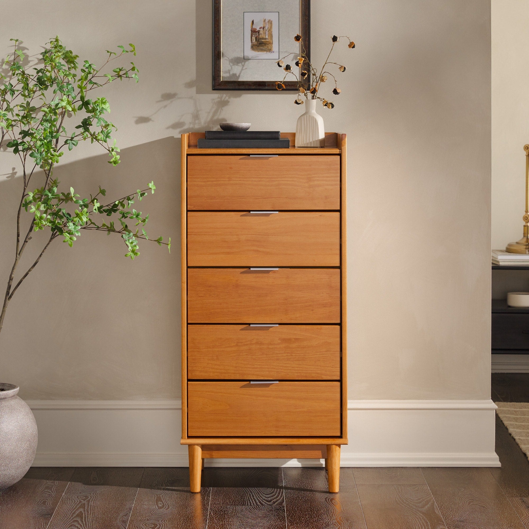 Middlebrook Minimalist 5 Drawer Solid Wood Dresser