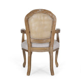 Midland Wood and Cane Upholstered Expandable 7 Piece Dining Set by Christopher Knight Home