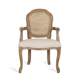 Midland Wood and Cane Upholstered Expandable 7 Piece Dining Set by Christopher Knight Home