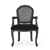 Midland Wood and Cane Upholstered Expandable 7 Piece Dining Set by Christopher Knight Home