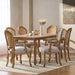 Midland Wood and Cane Upholstered Expandable 7 Piece Dining Set by Christopher Knight Home