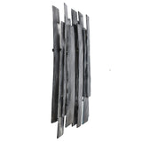 Midnight Aluminum - Layered Metal Wall Decor With Silver Foil Accents