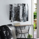 Midnight Aluminum - Layered Metal Wall Decor With Silver Foil Accents