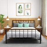 Mieres Industrial Metal Platform Bed Frame with Headboard & Footboard