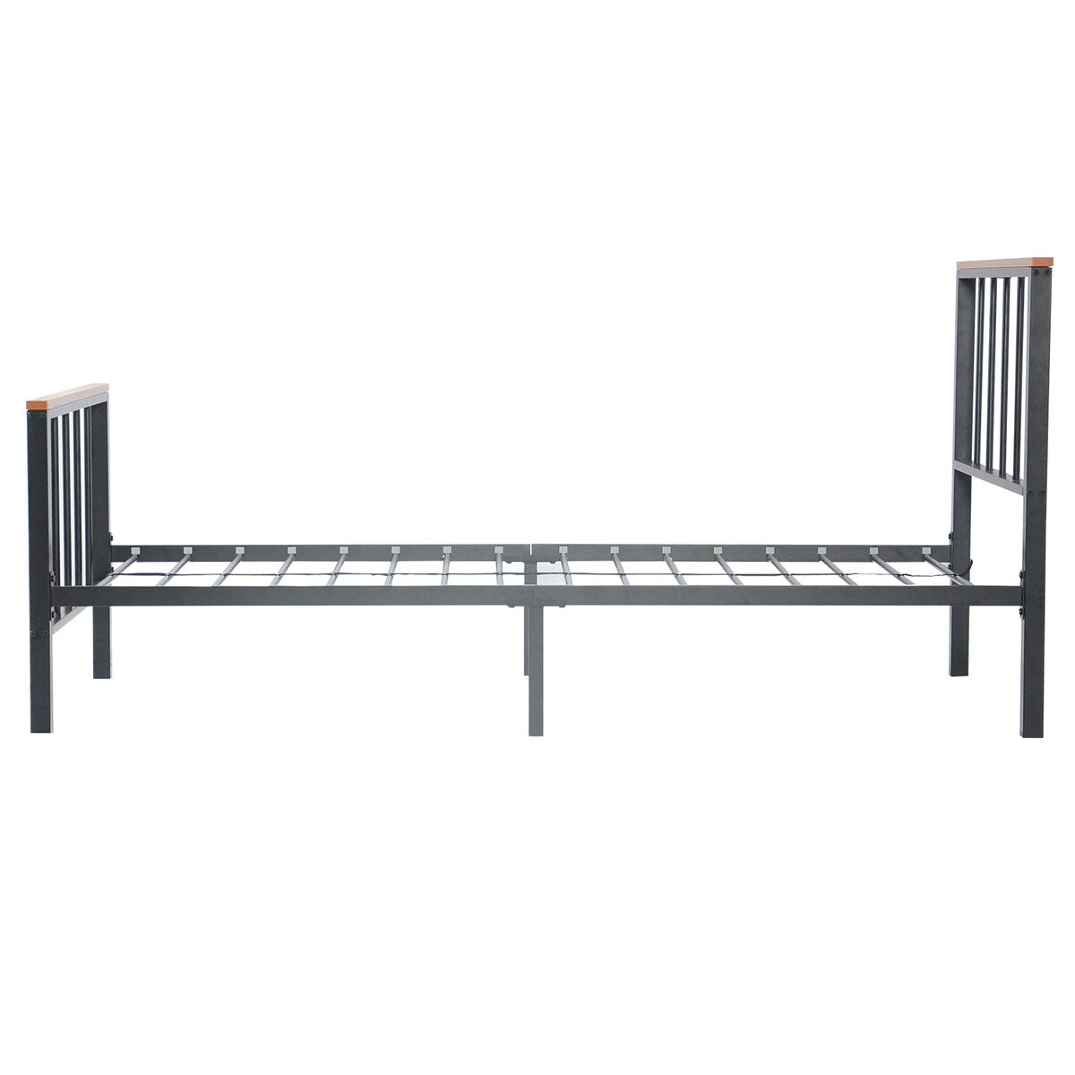Mieres Industrial Metal Platform Bed Frame with Headboard & Footboard