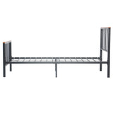 Mieres Industrial Metal Platform Bed Frame with Headboard & Footboard