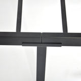 Mieres Industrial Metal Platform Bed Frame with Headboard & Footboard