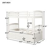 Miguel Twin over Twin Bunk Bed with Trundle, Drawers