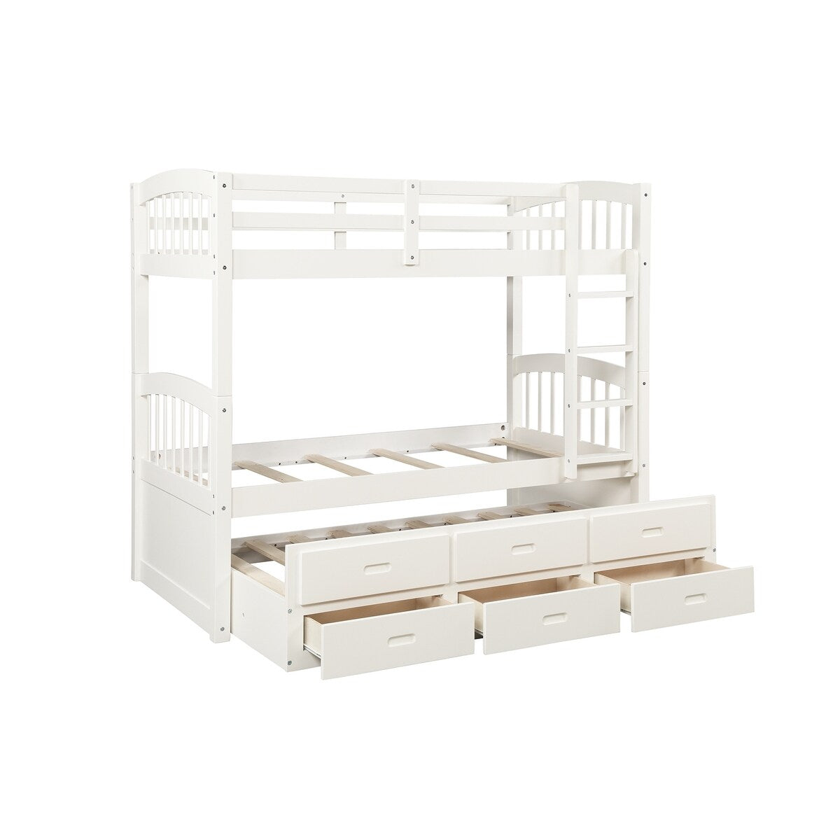 Miguel Twin over Twin Bunk Bed with Trundle, Drawers