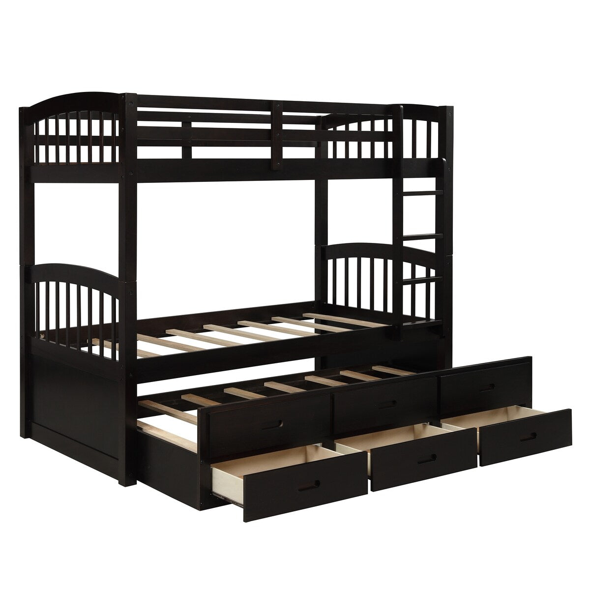 Miguel Twin over Twin Bunk Bed with Trundle, Drawers