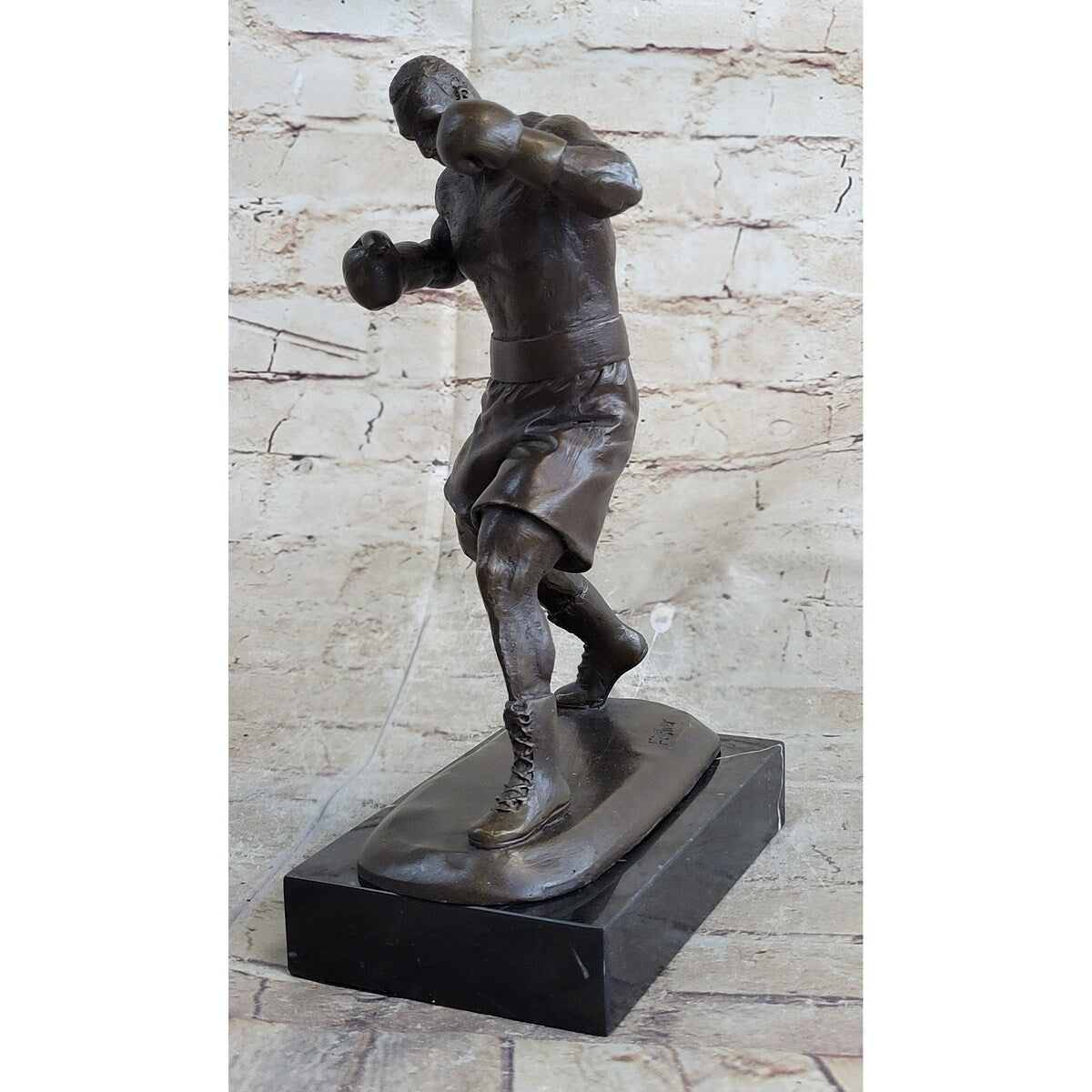 Mike Tyson Boxing Champ Boxer Bronze Sculpture Marble Base Statue Figurine Sale