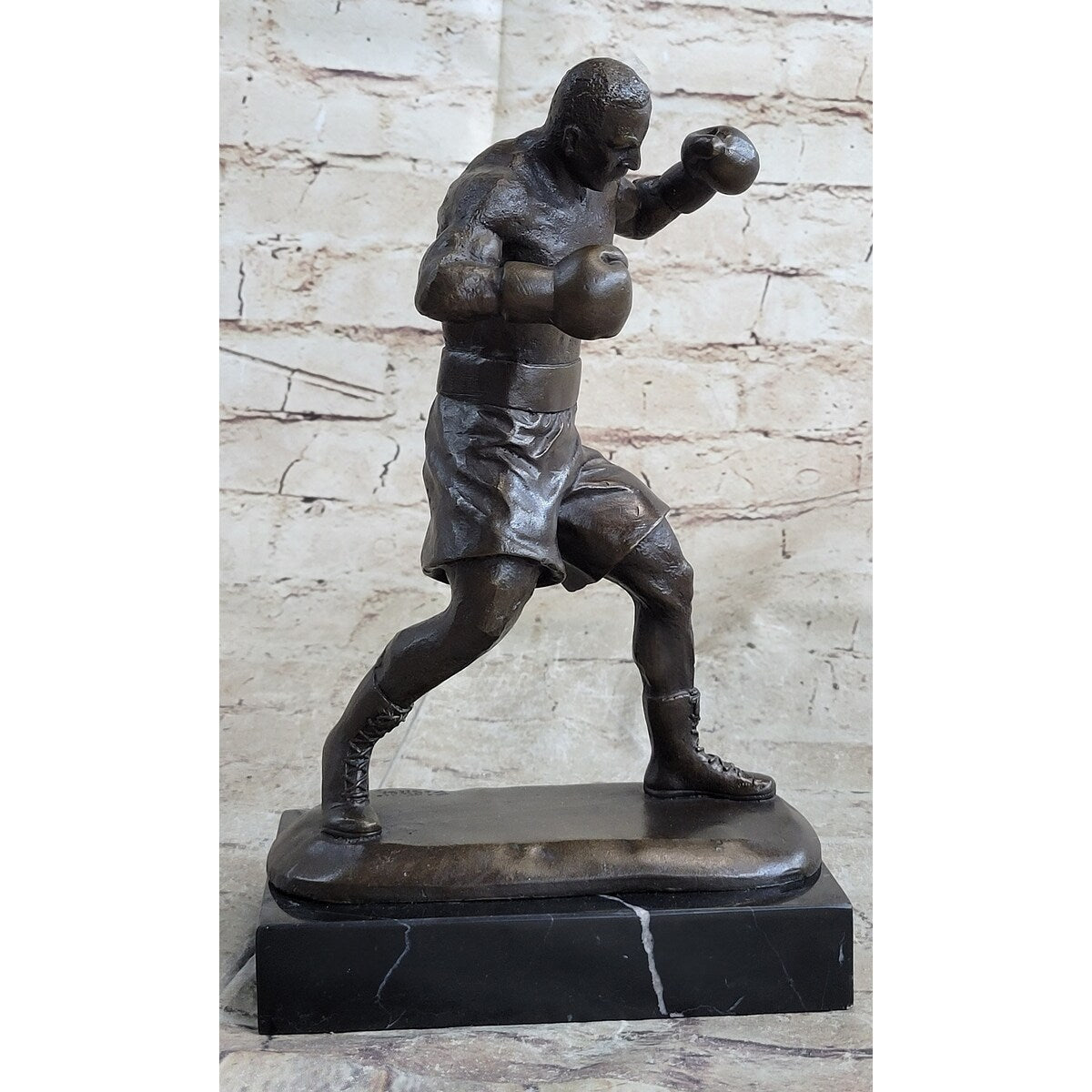 Mike Tyson Boxing Champ Boxer Bronze Sculpture Marble Base Statue Figurine Sale
