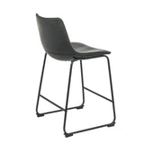 Milan 26" Vintage Faux Leather Bar Stool (Set of 2)