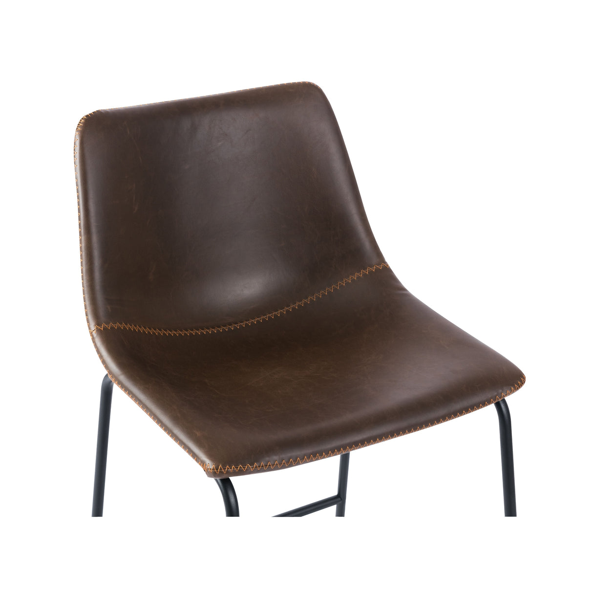 Milan 26" Vintage Faux Leather Bar Stool (Set of 2)