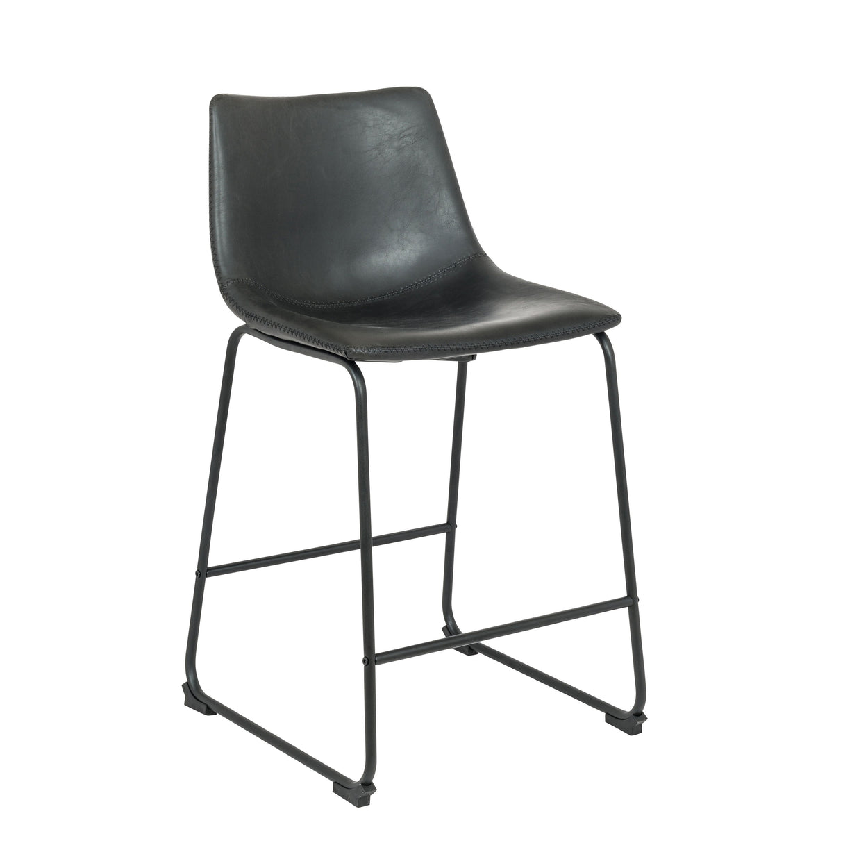Milan 26" Vintage Faux Leather Bar Stool (Set of 2)