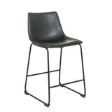 Milan 26" Vintage Faux Leather Bar Stool (Set of 2)