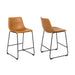 Milan 26" Vintage Faux Leather Bar Stool (Set of 2)