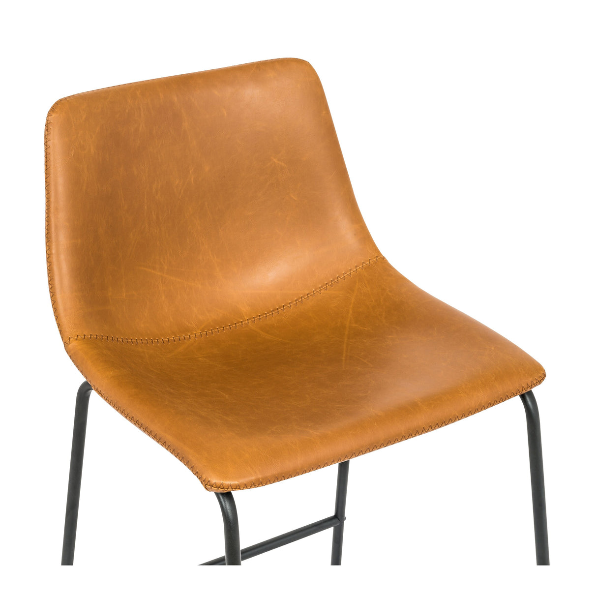 Milan 26" Vintage Faux Leather Bar Stool (Set of 2)