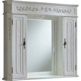 Milan 42" Antique White Medicine Cabinet - Antique White