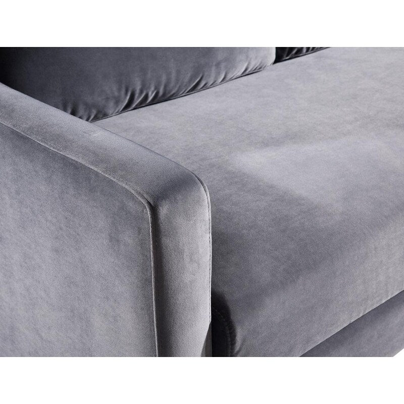 Milan Grey Velvet Sofa