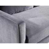 Milan Grey Velvet Sofa