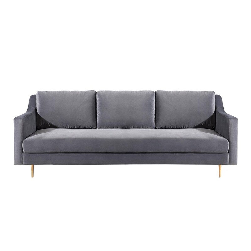 Milan Grey Velvet Sofa