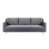 Milan Grey Velvet Sofa