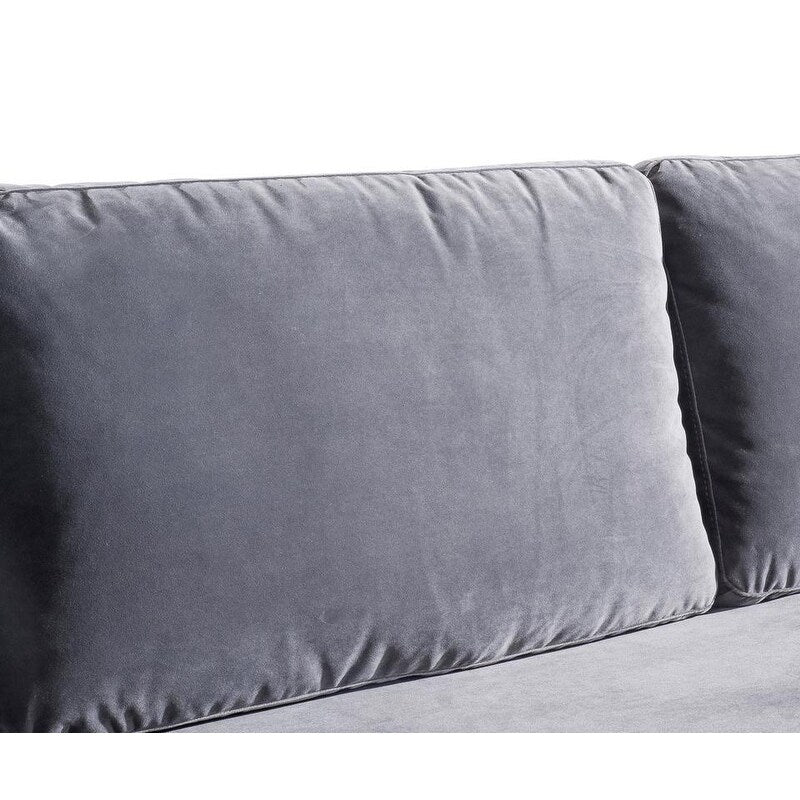 Milan Grey Velvet Sofa