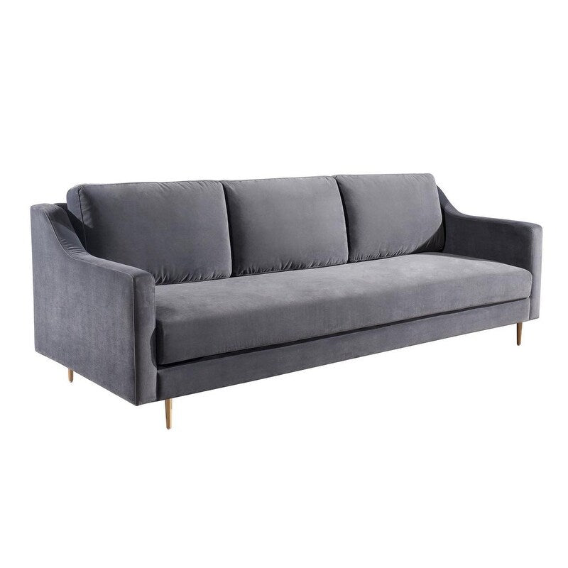 Milan Grey Velvet Sofa