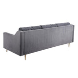 Milan Grey Velvet Sofa