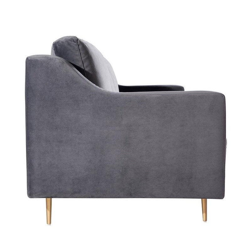 Milan Grey Velvet Sofa
