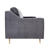 Milan Grey Velvet Sofa