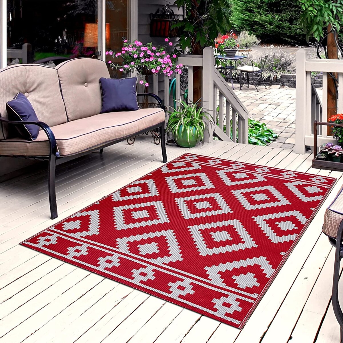 Milan Lightweight Reversible Recycled Plastic Outdoor Floor Mat/Rug