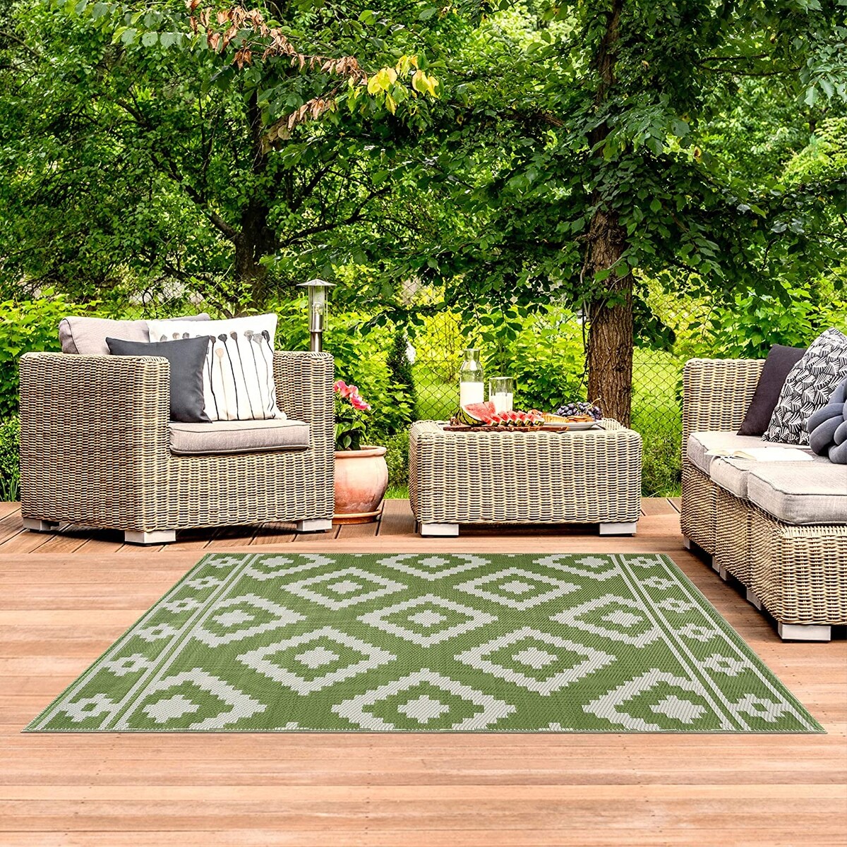 Milan Lightweight Reversible Recycled Plastic Outdoor Floor Mat/Rug
