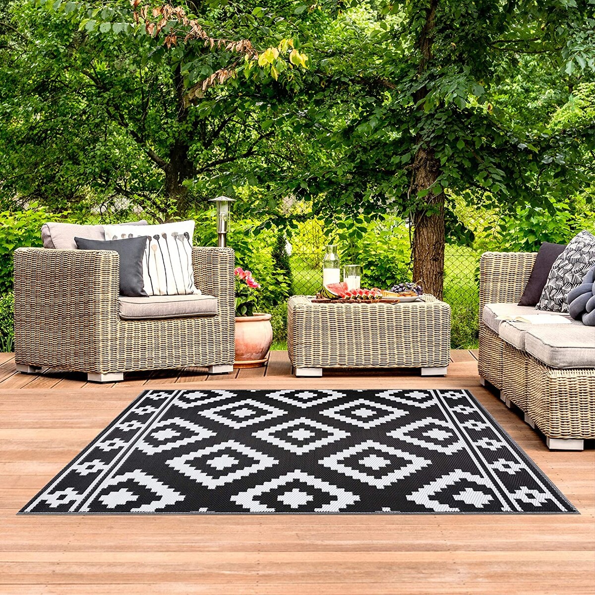 Milan Lightweight Reversible Recycled Plastic Outdoor Floor Mat/Rug