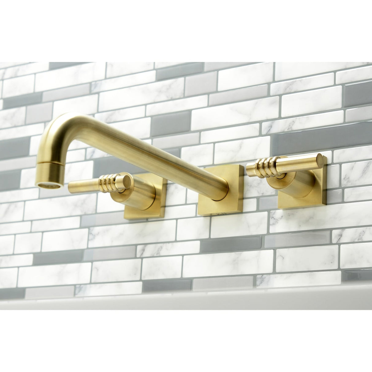 Kingston Brass Milano 3-Hole Wall Mount Roman Tub Faucet