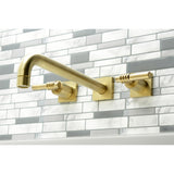 Kingston Brass Milano 3-Hole Wall Mount Roman Tub Faucet