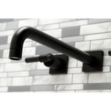 Kingston Brass Milano 3-Hole Wall Mount Roman Tub Faucet