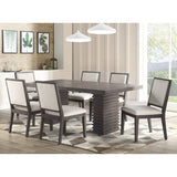 Steve Silver Milano 78-Inch Contemporary Wooden Dining Table - Grey-Brown