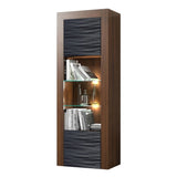 Milano Matte LED Bookcase w/ High-gloss Front