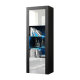 Milano Matte LED Bookcase w/ High-gloss Front